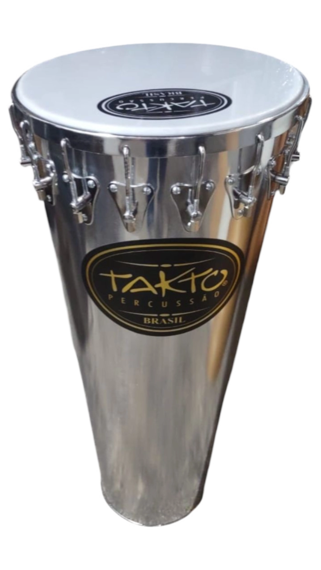 Timbau o timbal cromado Takto Mx Percusión para batucada brasileña en mexico